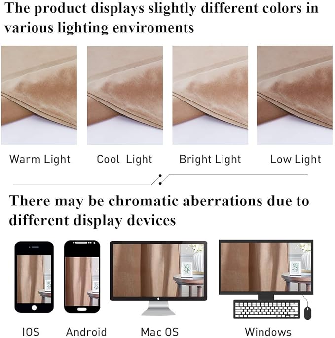 StangH Blush Beige Velvet Curtains Light Blocking Kids Curtains for Girls Bedroom, Rod Pocket Back Tab Privacy Thermal Insulated Drapes for Nursery/Classroom, W52 x L84 inches, 2 Panels