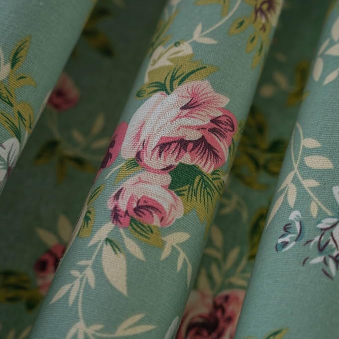 OYX Boho Curtains 96 Inch Length 2 Panels for Living Room, Bedroom Light Filtering Drapes, Farmhouse Vintage Country French Rustic Tassels Pattern Rod Pocket Aesthetic Decor Window Treatments