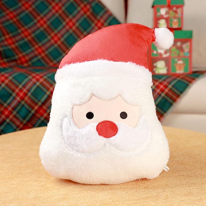 Christmas Plush Pillow Stuffed Santa Claus Plush Doll Toy, Cute Christmas Decoration Soft Birthday Gifts for Kids 15 Inch