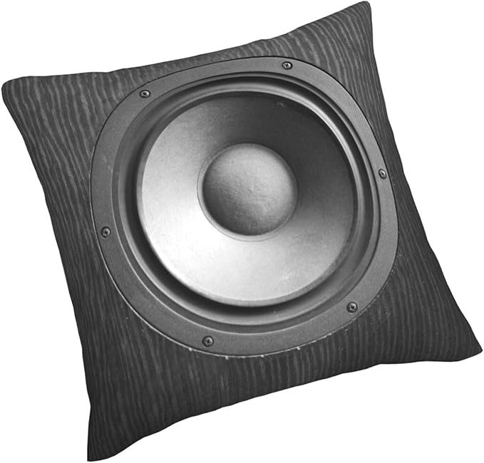 Speaker Pattern Pillow Covers 18x18 Inch Set of 2 Black Audio Bass Throw Pillow Cover Speaker Music Sound Square Pillowcase Cushion Cases for Home Couch Bed Sofa