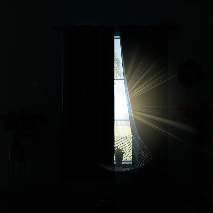 Classroom Curtains for Small Windows Short Privacy Thermal Insulated Light Blocking Blackout Curtains for Kids Boys Bedroom Bathroom Door Window,42 x 54 Inch Length