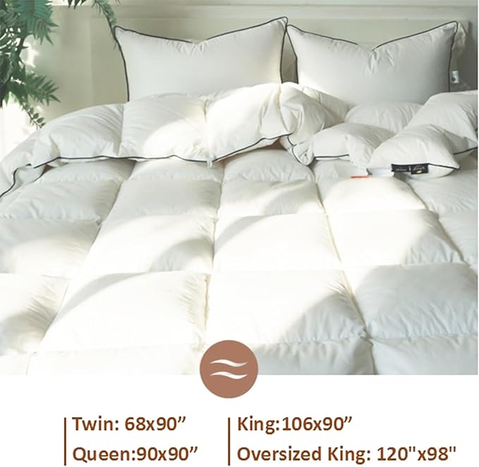Luxury Down Fiber Comforter King Size Bed Comforter-Ultra-Soft & Cozy Hotel Collection Duvet Insert, Fluffy & Comfortable - King Size(106” X 90”)