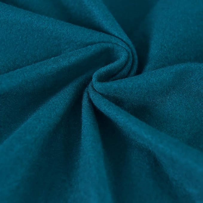 Easy-Going 2 Pieces Microfiber Stretch Sofa Slipcover – Spandex Soft Fitted Sofa Couch Cover, Washable Furniture Protector with Elastic Bottom Kids, Pet (Loveseat, Peacock Blue)