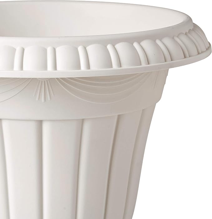 Arcadia Garden Products Classic Traditional Plastic Urn Planter Indoor/Outdoor