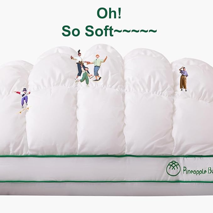 YOUR MOON Fluffy Support Bed Pillow Standard Size, Super Soft Premium Down-Alternative Filling for Sleeping, Luxury Hotel Quality Bed Pillows for Side Sleeper (White)