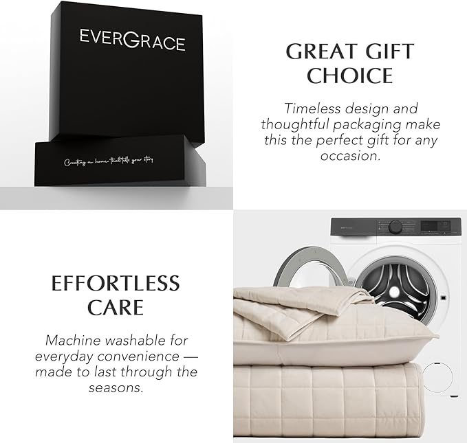 EVERGRACE Pearl Velvet Quilt King Size Bedding Sets, Luxurious Soft Velvet Comforter Set, Lightweight Box Stitching Oversized Bedspread Coverlet for All Season, with 2 Shams, Birch