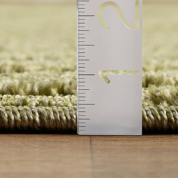 LUXE WEAVERS Modern Geometric Wave Green 4x6 Area Rug, Contemporary Stain Resistant Carpet
