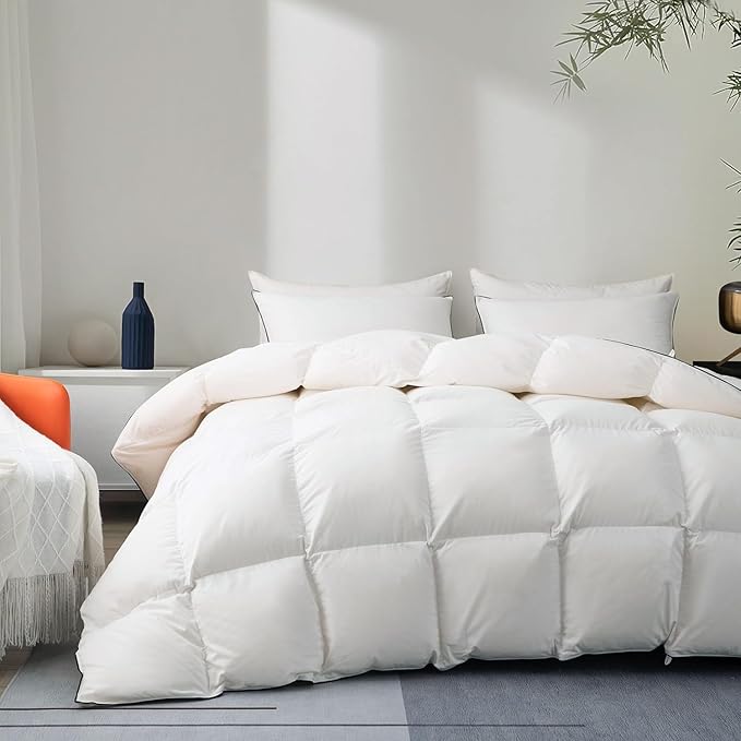 Luxury Down Fiber Comforter Queen Size Bed Comforter-Ultra-Soft & Cozy Hotel Collection Duvet Insert, Fluffy & Comfortable - Queen Size(90 "X 90”)
