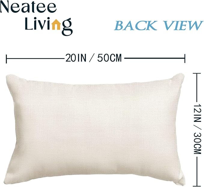Neatee Living Christmas Pillow Covers 12x20 Set of 4 Farmhouse Vintage Xmas Throw Pillows Christmas Tree Elk Snowman Pillow Cases Sofa Couch Outdoor Cushion Covers for Home Decorations (12 by 20)