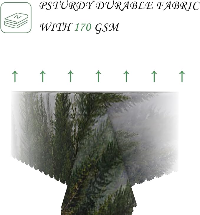 70x140 Inch Nature Rectangular Tablecloth Wild Woods Nature Scenery Table Cloth Waterproof Durable Table Cover for Holiday Picnic Outdoor BBQ Decor