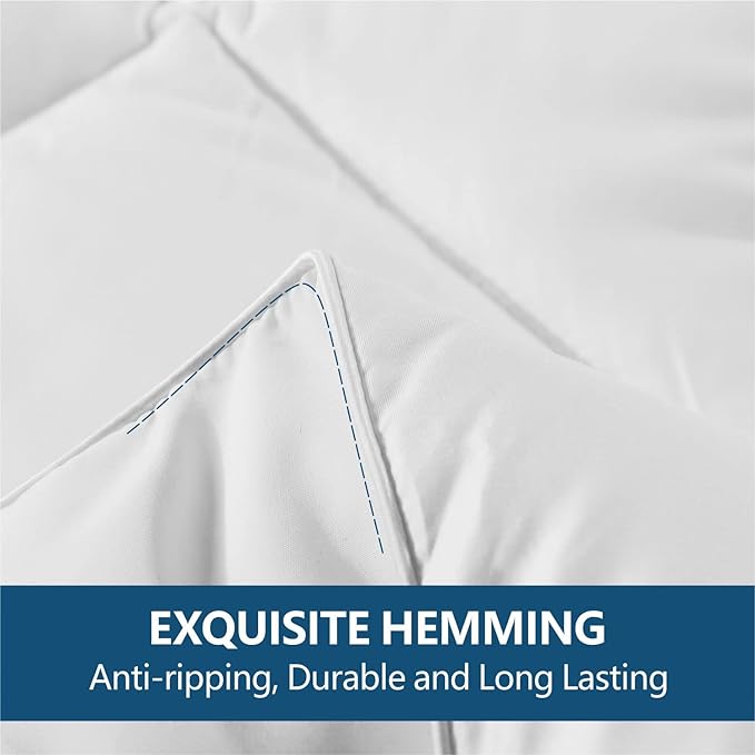 Cozynight Twin Size Down Alternative Comforter-White Comforters Duvet Insert with Corner Tabs-Breathable Box Stitched Reversible Comforter (68x86 inches)