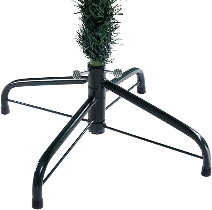 GOFLAME 5FT PVC Artificial Green Christmas Tree Home Holiday Décor with Metal Stand 350 Branches Holiday Indoor Decoration, Easy to Assemble