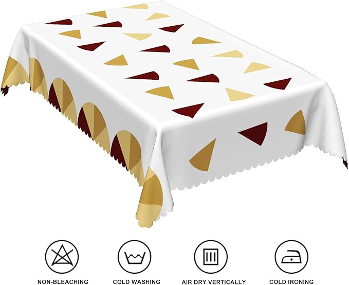 70x90inches Mid Century Tablecloth Modern Abstract Geometric Pattern Rectangle Table Cloth Waterproof Polyester Fabric Durable Table Cover for Dining Room Kitchen Picnic Party Home Decor