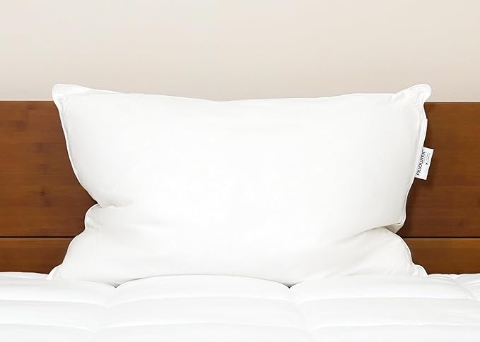 White Duck Down & Feather Pillow -2 Pack Pillows with Soft-Medium Support for Side & Back Sleepers Queen Size