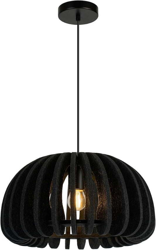 Pendant Light with Felt Lampshade, Modern Hanging Lamp Fixture, DIY Acoustic Pendant Light Chandeliers for Kitchen Island, Living Room, Dining Room, Bedroom, Office (D13.7"x7.8")