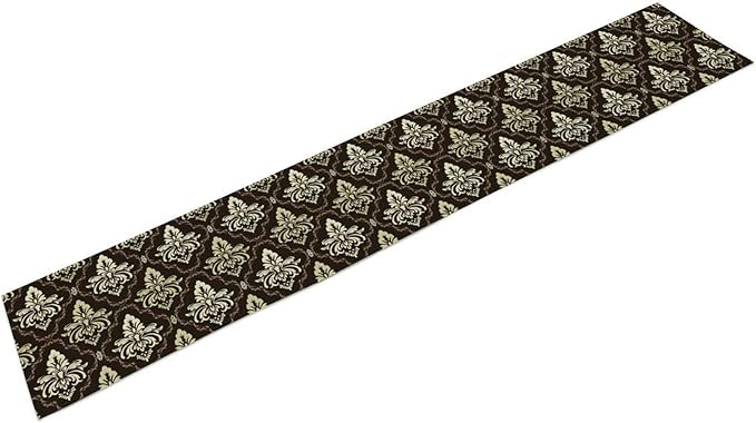 Victorian Vintage Damask Table Runner, Classic Luxurious Pattern Table Runner for Kitchen Dining Weddings Party Decor 13x36in