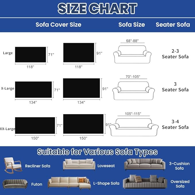 ROOMLIFE Couch Cover Black Boho Sofa Covers for 3 Cushion Couch Washable, Furniture Protector Sofa Couch Cover for Dogs, Soft Breathable Sofa Slipcover, Couch Throw Blankets with Tassels 71''X150''