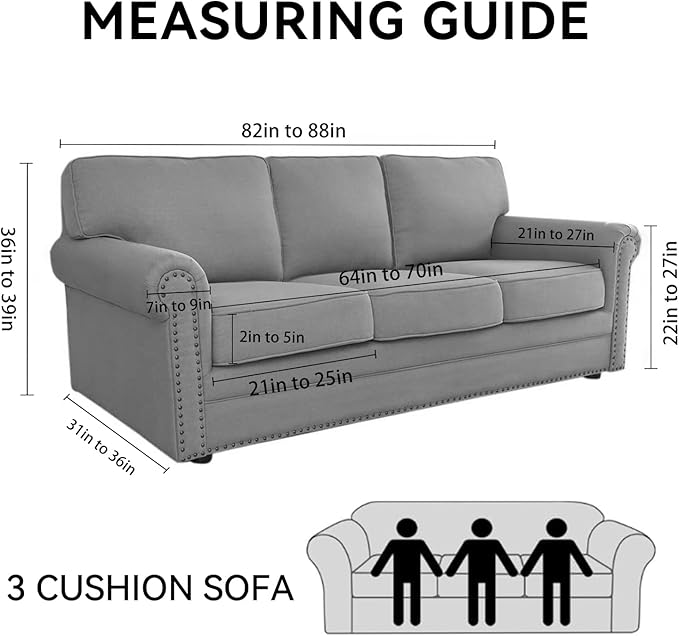 100% WaterproofCouch Cover 4-Piece Set Striped Sofa Slipcovers for 3 Cushion Couch Sofa Covers with TPU Leakproof Bottom Stretch Couch Protector Pet Proof - Sofa(3-Cushion), Camel
