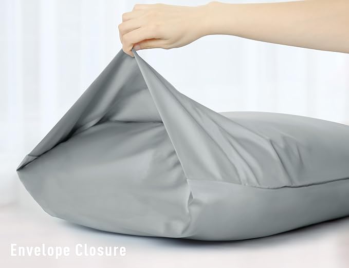 Sunflower Body Pillowcase 100% Cotton Long Pillow Cover/Case Envelope Closure 1 Pack, 21×54 inches Ultimate Gray, Soft and Breathable