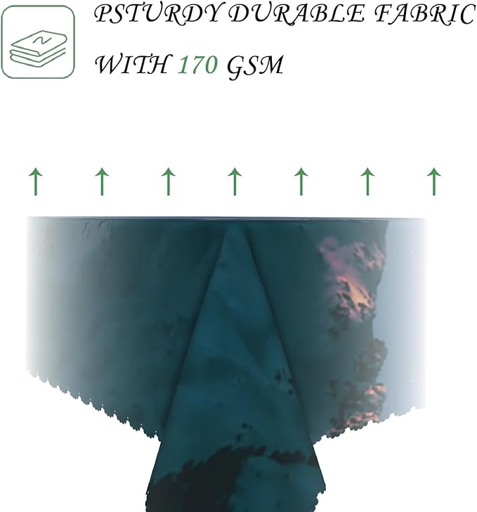 52x70 Inch Nature Rectangular Tablecloth Starry Night Mountain Table Cloth Waterproof Durable Table Cover for Picnic Indoor Bedroom Decor
