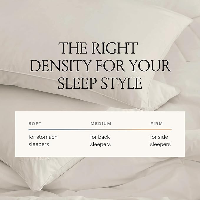BOLL & BRANCH Down Alternative Pillow - Firm, Standard - Cooling Shell - Hypoallergenic Primaloft Luxury Down Alternative Fill - Superior Support
