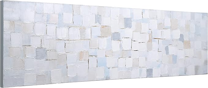 Empire Art Direct Abstract Wall Art Textured Hand Painted Canvas by Martin Edwards, Unframed, 20" x 72", Frozen Tundra