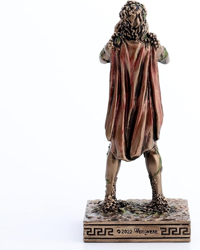 Veronese Design 3 3/8 Dionysus Greek God of Wine Resin Miniature Figurine Hand Painted Bronze Finish