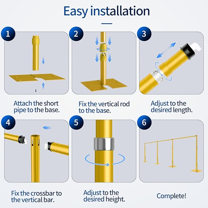 Pipe and Drape Backdrop Stand, 8.9x30ft Heavy Duty Adjustable Background Frame with Metal Base, Back Drop Holder for Parties Photography Wedding Photoshoot Decoration - Gold