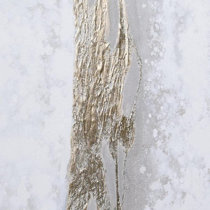 Empire Art Direct Abstract Wall Art Textured Hand Painted Canvas by Martin Edwards, Unframed, 40" x 30", Golden Winter