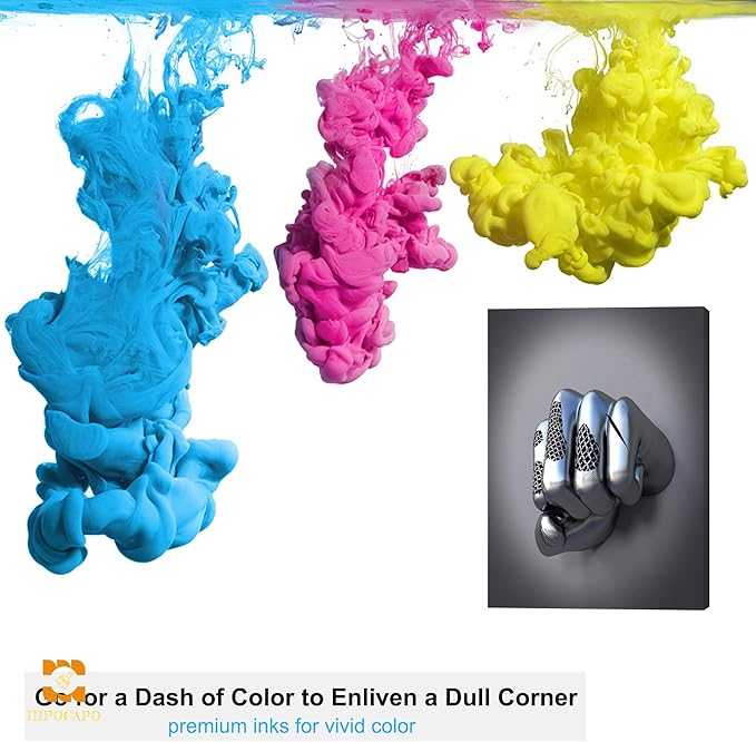 3D Metal Effect Wall Art - Abstract 3D Canvas Wall Art, 3D Modern Wall Art for Office, Silver Boxer Gesture3D Art Wall Decor for Modern Bedroom Decor Framed 24”x36”x1Pcs