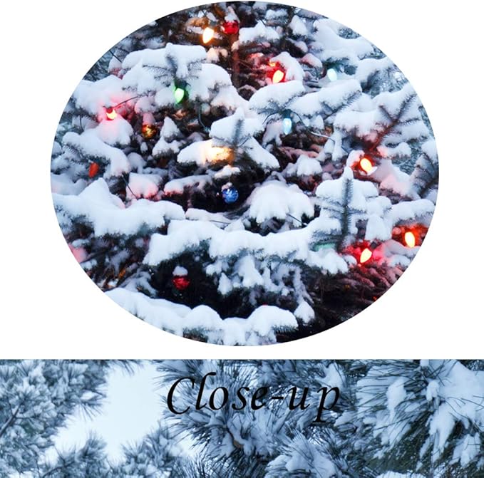 KREATIVE ARTS 4 Pieces Christmas Tree Canvas Print Snowy Winter Forest Pine Trees Scene Pictures Wall Art Giclee Artwork Gallery Wrapped Ready to Hang for Bedroom Walls Gift Idea L47xH32inch