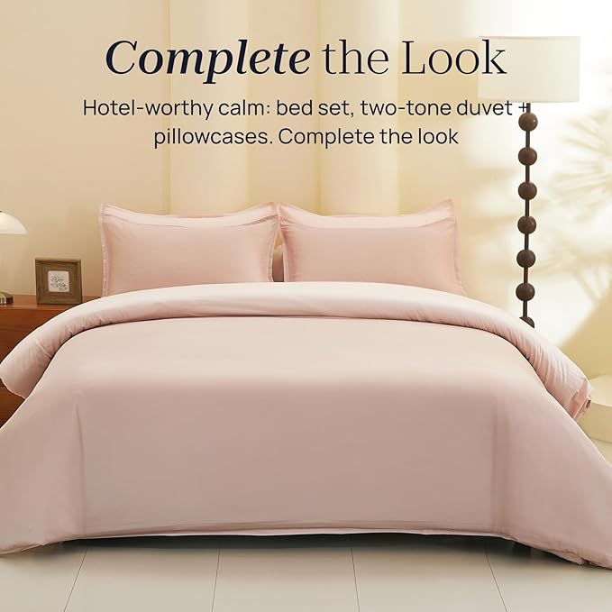 Queen Size 90" x 90" Duvet Cover – Reversible Luxury Bedding in 100% Tencel Lyocell, Softer Than Silk – DeepSleep Tech Premium Duvet Cover Queen Quality – After Dark Luxe Design