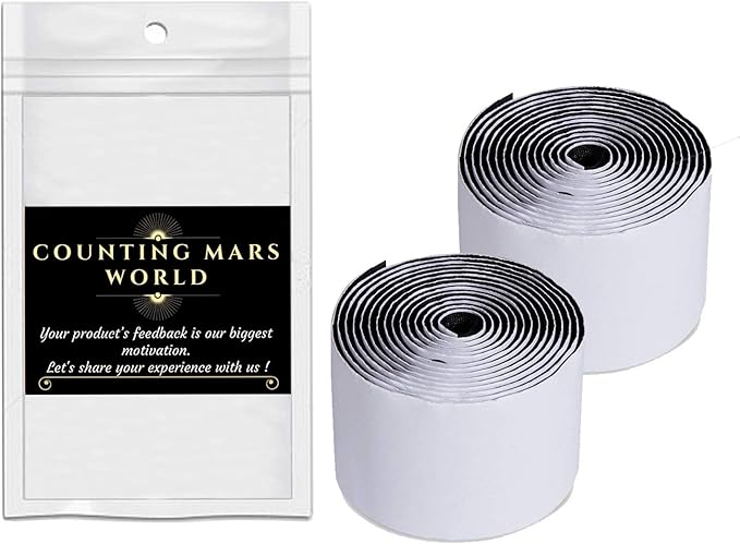 11CM (4.3 Inch) Wide 2 M Long Premium Hook and Loop Tape with Adhesive Nylon Fabric Fastener for Couch Cushions, Guitar Pedal, Cable Management and Crafts Projects