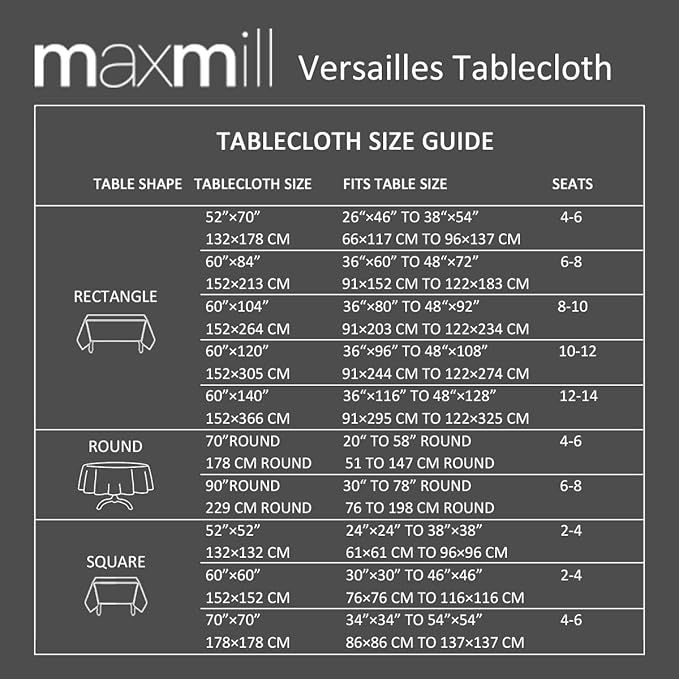 maxmill Jacquard Table Cloth Damask Pattern Spillproof Wrinkle Resistant Heavy Weight Soft Tablecloth for Kitchen Dinning Tabletop Outdoor Picnic Rectangle 52 x 70 Inch Beige