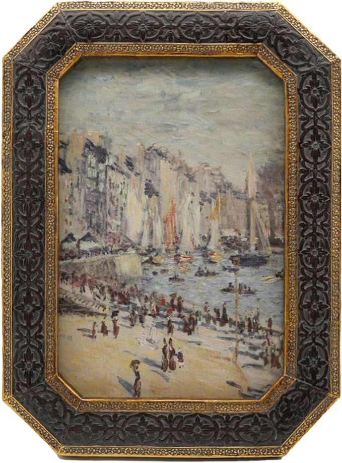 4x6 Vintage Picture Frame - Antique Bronze Gold Frame 4x6, Ornate Frames 4 X 6 With Glass Front For Tabletop Photo Display And Wall Hanging, Victorian Poster Frame 4 By 6 Vintage Wall Decor