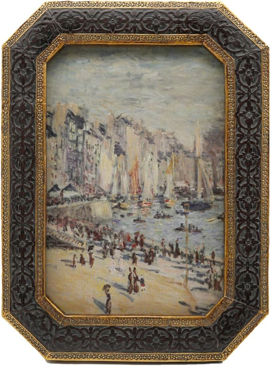 4x6 Vintage Picture Frame - Antique Bronze Gold Frame 4x6, Ornate Frames 4 X 6 With Glass Front For Tabletop Photo Display And Wall Hanging, Victorian Poster Frame 4 By 6 Vintage Wall Decor