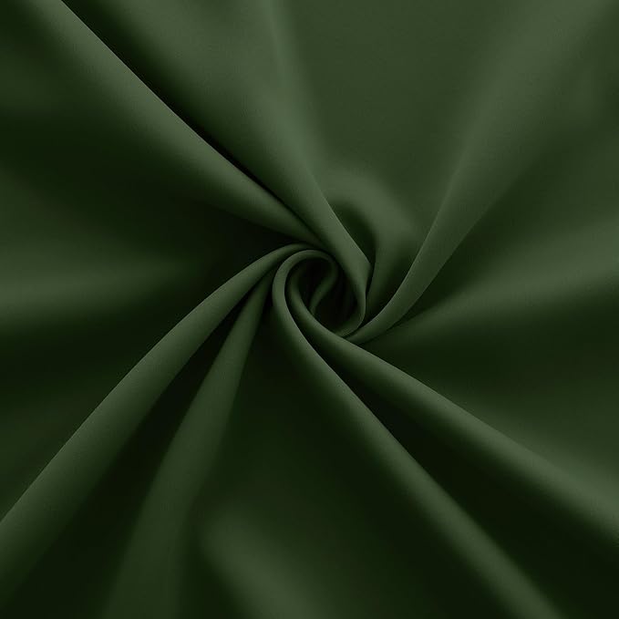 KOUFALL Olive Green 42x54 Inches Long Blackout Curtains for Living Room