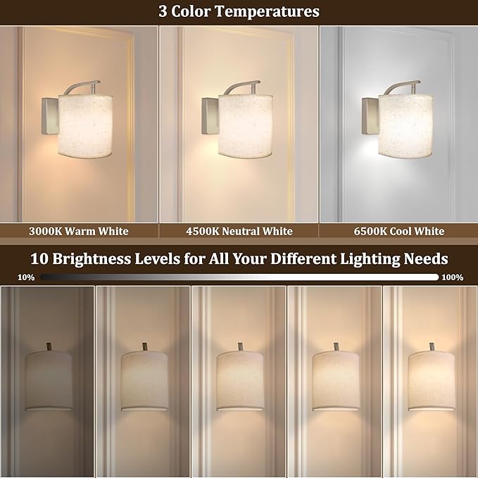 Wireless Wall Sconces Set of 2, Rechargeable Battery Operated Wall Lights with Remote, Dimmable Magnetic LED Bulbs,12 RGB Colors and Timer, Cordless Sconces for Bedroom Living Room (Silver)