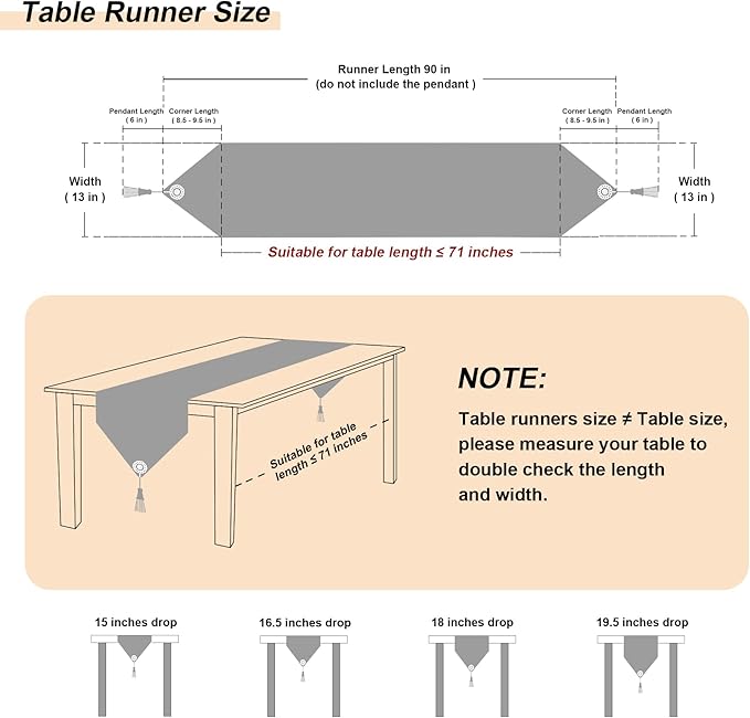 Loom and Mill Luxury Thick Chenille Table Runner, Modern Damask Jacquard Table Runners with Handmade Tassels for Dining Room Dresser Party Holiday Banquet Decorations(Blue Gold, 13x90 inch)