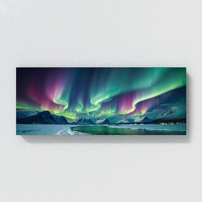 Sense Canvas Scandinavian Celestial Light 69 Canvas Art - Home Decor Wall Art Print Poster Painting X-Large 60x24 / 0.75"
