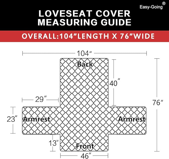 Easy-Going Reversible Loveseat Couch Cover for 2 Cushion Couch Sofa Cover for Dogs Water Resistant Furniture Protector with Foam Sticks Elastic Straps for Pet (Loveseat, Gray/Light Gray)