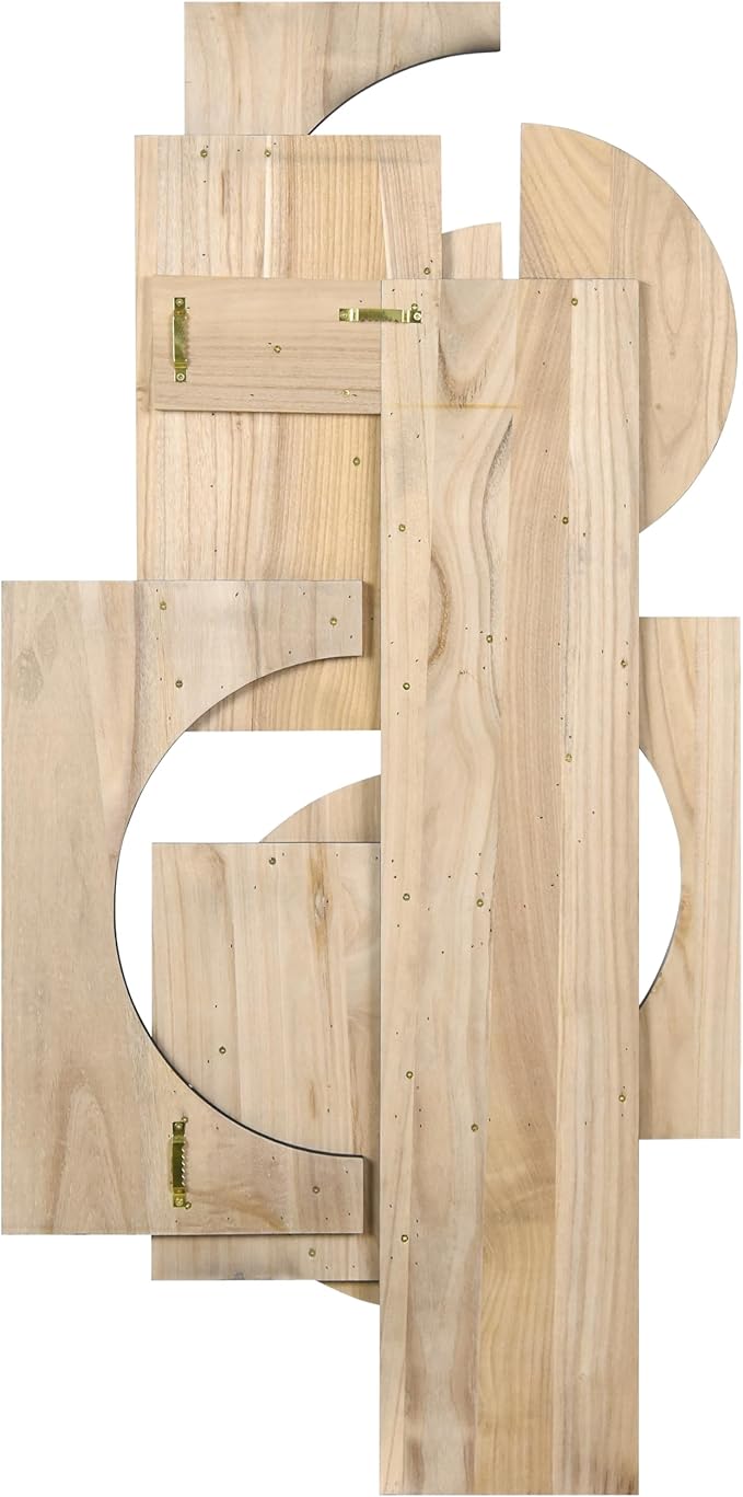 Empire Art Direct "Luminus Dusk Handmade Dimensional Solid Paulownia Wood Abstracts Wall Art, Ready to Hang, Living Room, Bedroom & Office, 48" x 24"x 1.89"
