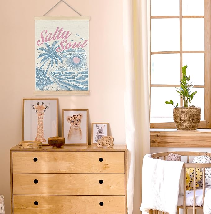 ignytiger Trendy Summer Sunshine Beach Wall Art Poster Framed, Beachy Room Decor Aesthetic, Funny Sarcastic Coastal Beach Canvas Wall Art Prints for Home Bedroom Decor, 12x16 Inches