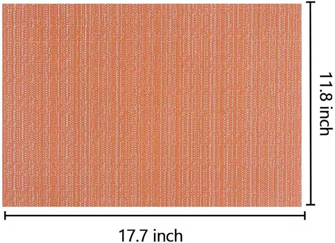 AHHFSMEI Placemats for Dining Table Set of 8 Woven Vinyl Plastic Place Mats Non-Slip Heat Insulation Stain Resistant Table Mats Washable Easy Clean Placemats