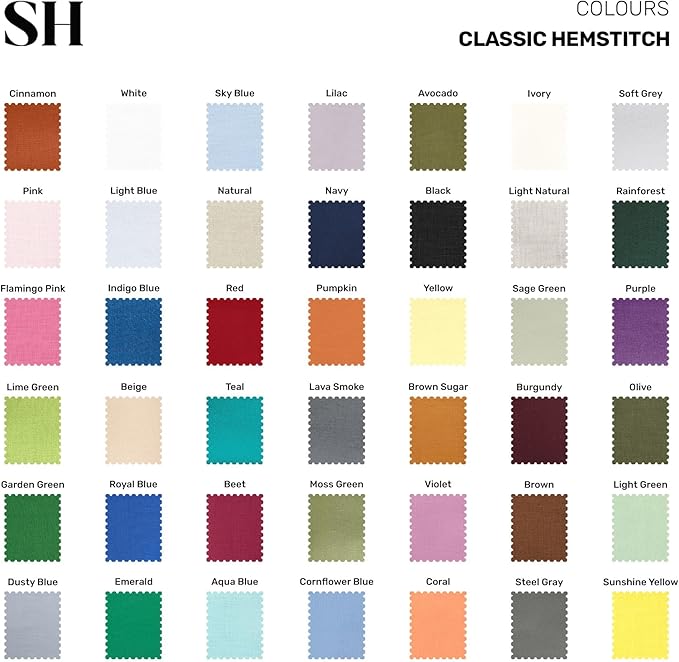 Solino Home Royal Blue Linen Tablecloth 60 x 144 Inch - 100% Pure Linen Hemstitch Table Cloth for Rectangle Tables - Classic Hemstitch, Machine Washable Tablecloth