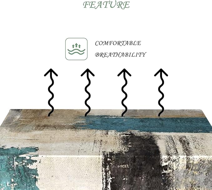 70x140 Inch Modern Art Rectngular Tablecloth Abstract Artwork Table Cloth Waterproof Durable Table Cover for Kitchen Picnic Bedroom Home Decor