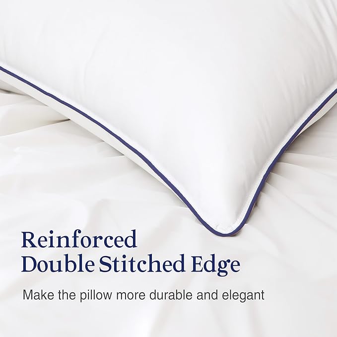 puredown® 16x16 Pillow Inserts Set of 2, Overfilled Down Alternative Decorative Pillows with 100% Cotton Cover, Plush Fluffy Throw Pillows for Couch, Sofa, Bed and Home Decor