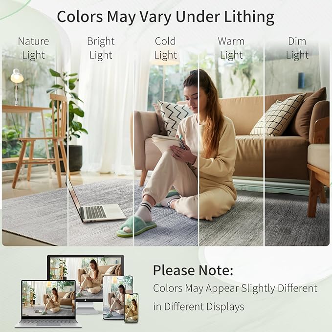 Enkor Runner Rugs for Hallway, 2'7"x13 Washable Soft Non Slip Rugs Abstract for Kitchen, Modern Mat for Entryway Living Room Bedroom White & Grey