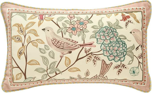 patdrea Designer Outdoor Pillows Covers Decorative Rectangle Throw Pillow Covers, Velvet Farmhouse Throw Covers 12"x 20",Vintage Floral Throw Pillow Case for Couch Sofa Bed Living Room