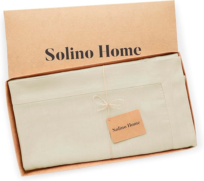 Solino Home Linen Tablecloth for Rectangle Tables 60 x 108 Inch - 100% Pure Linen Birch Table Cloth - Fete, Machine Washable Cloth Tablecloth for Fall, Autumn, Thanksgiving